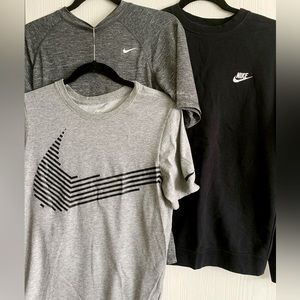 Gently Used Men’s Nike Lot Small- 2 Dri-Fit Tees & Crewneck